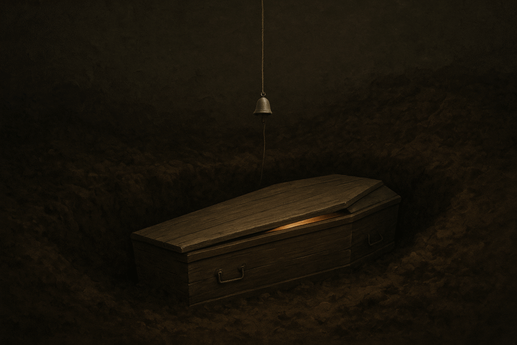 vintage wooden coffin
